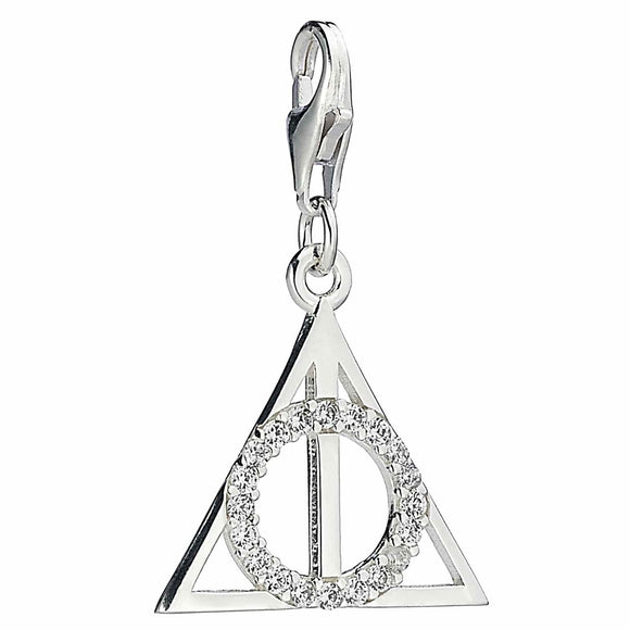 Harry Potter Silver CZ Deathly Hallows Clip Charm
