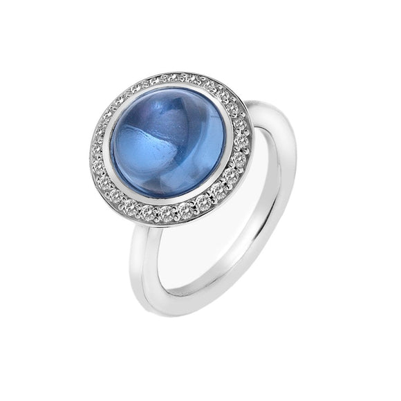 Hot Diamonds Emozioni Silver Laghetto Azure Ring