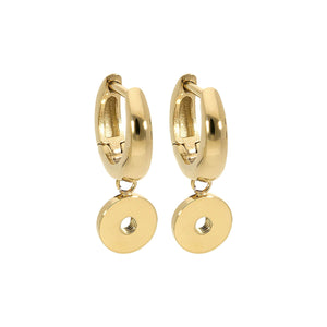 Qudo Gold Famosa Interchangeable Creole Earrings