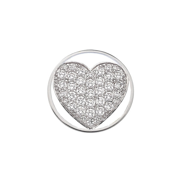 Emozioni Ice Sparkle Heart Coin - 33mm