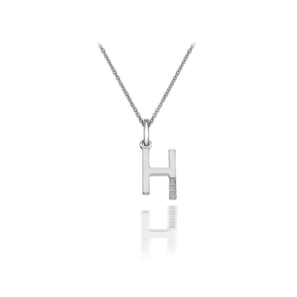 Hot Diamonds Silver Initial H Necklace