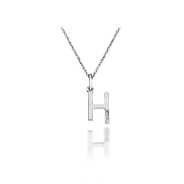 Diamond h clearance necklace