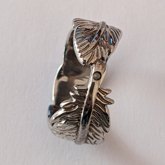Hot Diamonds Silver Feather Ring
