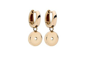 Qudo Gold Famosa Interchangeable Creole Earrings
