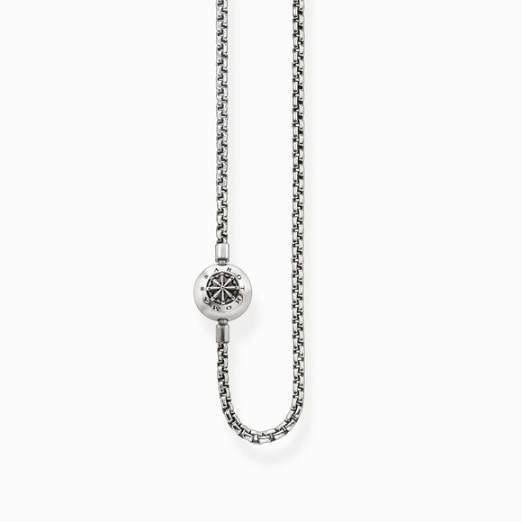Thomas Sabo Oxidised Sterling Silver Karma Beads Necklace
