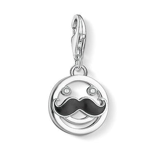 Thomas Sabo Silver Happy Moustache Emoji Charm