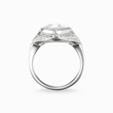 Thomas Sabo Sterling Silver Milky Quartz Marquise Cocktail Ring