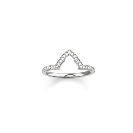 Thomas Sabo Sterling Silver & Cubic Zirconia Shaped Ring