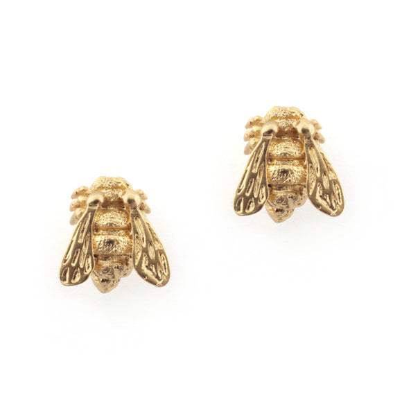 Bill Skinner Gold Plated Bee Earings