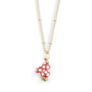 Bill Skinner Gold Tone Toadstool Necklace