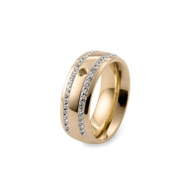 Qudo Deluxe Wide Ring Gold