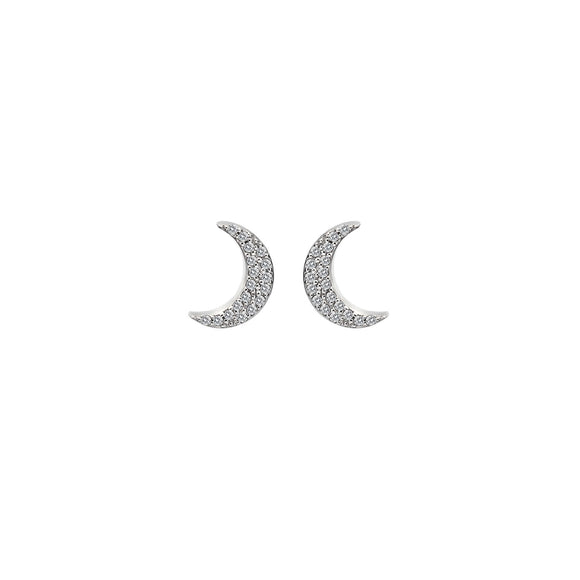 Hot Diamonds Silver Crescent Moon Earrings